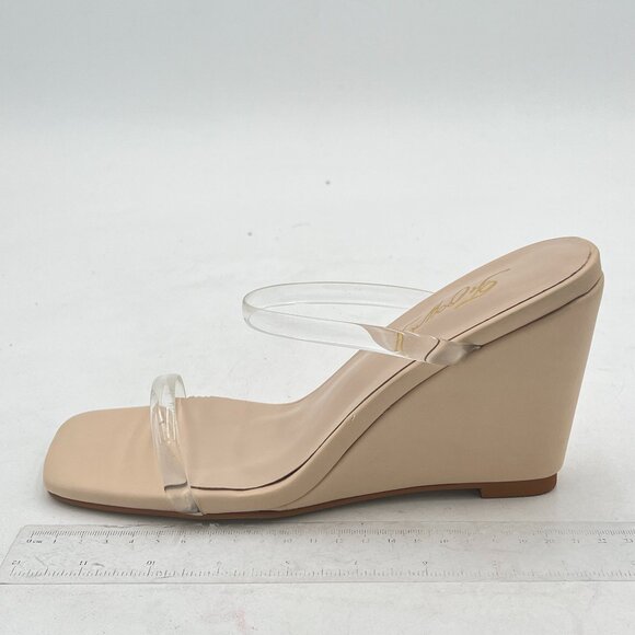 FOWT Open Toe Platform Mules Slip on Wedge High Heel Slippers Double Strap Casu - Picture 2 of 8